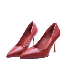 Merah Bata Pointed untuk OL Profesional Sepatu Tumit (Bata Merah)