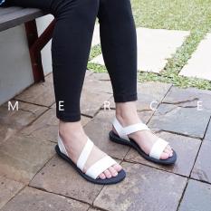 Merce - Sandal Sendal Wanita Teplek RACHEL - Putih
