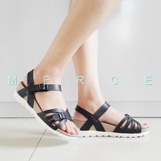 Merce - Sandal Sendal Wanita Platform BALI - Hitam