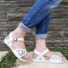 Merce - Sandal Sendal Wanita Platform BALI - Putih