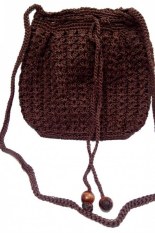 Meyliem Jaya Craft Tas Rajut Serut - Coklat