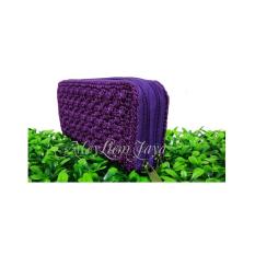 Meyliem Jaya Dompet Rajut Double Zipper - Ungu