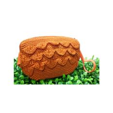 Meyliem Jaya Dompet Rajut Tripel Sisik - Orange