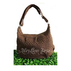 Meyliem Jaya Tas Rajut Hobo Balon Mini Full Rajut - Coklat Mocca