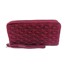 Meyliem Shop Dompet Rajut Rit Kecil - Marun