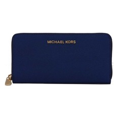 Michael Kors Jet Set Continental Saffiano Wallet - Navy