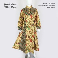Mila Style - Baju Gamis Batik Hana motif Kupu CBUG608 - Multicolor