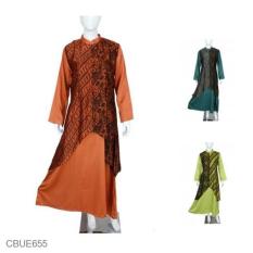 Mila Style - Baju Gamis Pesta Batik Sutra CBUE655 - Multicolor