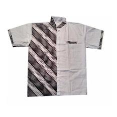 Mila Style Baju Koko Batik Super Jumbo Varian Lukman Edisi 02 - Putih