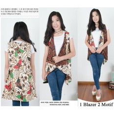 Miracle 2in1 Atasan Blouse Dhini Blazer Batik Wanita