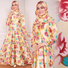 Miracle 2in1 Maxi Longdress Syarii dan Pasmina Cerly-Kuning