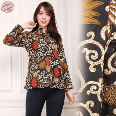 Miracle Atasan Blouse Salfa Kemeja Batik Lengan Panjang Wanita