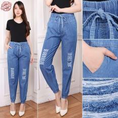 Miracle Celana Panjang Andrea Longpants Jeans Sobek Wanita