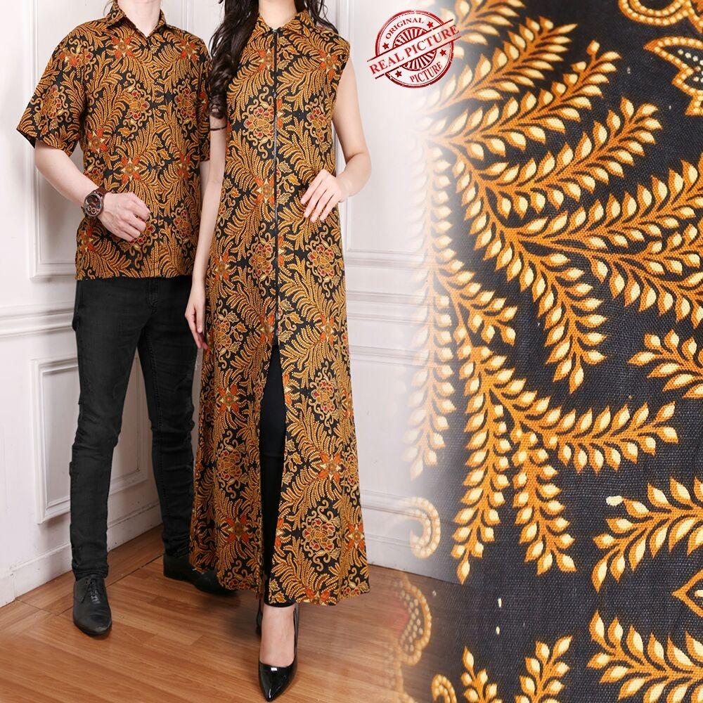 Miracle Couple Gamis Longdress Adistia dan Kemeja Batik Pria