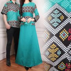 Miracle Couple Gamis Maxi Longdress Satin-Hijau