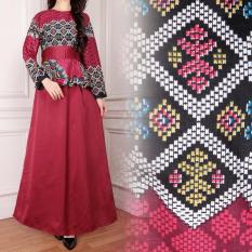 Miracle Gamis Longdress Batik Lorena-Merah
