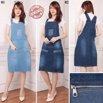 navy overall dress