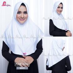 MiuLan - Kerudung Instan Serut Plain Laura Dewasa - Putih