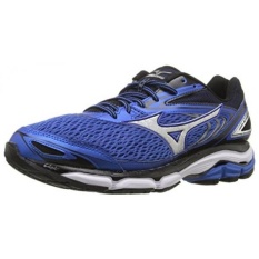 Mizuno Mens Wave Menginspirasi 13 Running Shoe, Kuat Biru/Perak, 10.5 2E KAMI-Internasional
