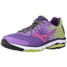Mizuno Womens Wave Rider 18 Running Shoe, 7 B(M) US - Deep Lavender/Fuchsia Purple