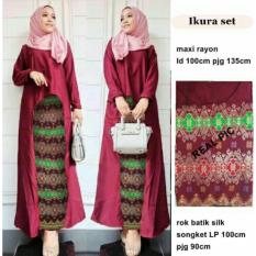 MJ 3in1 Hijab Ikura - Maroon