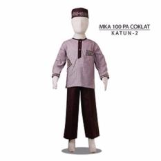 MKA 100 PA Coklat (2-13tahun) jual baju koko anak grosir jeans