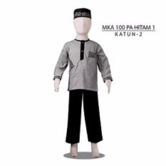 MKA 100 PA Hitam1 (2-13tahun) baju koko anak gamis laki saffron