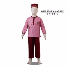 MKA 100 PA Marun1 2-13tahun baju koko anak gambar kartun