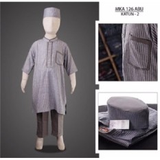 MKA 126 Abu (2-13tahun) baju koko anak laki eksklusif
