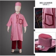 MKA126Marun (2-13tahun) baju koko anak eksklusif elegan