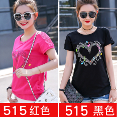 MM Baju Kaos Ukuran Besar Lengan Pendek Kaos Dalam Katun Murni Wanita