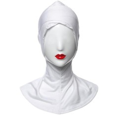 Modal Double Cross Long Muslim Malaysia's Ethnic Jilbab Syal Sorban Putih (Intl)-Intl
