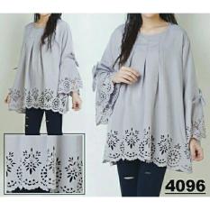 MODEL-BLOUSE JUMBO WANITA BAJU UKURAN BESAR BAJU WANITA SALWA LASER (REAL PICT REAL SIZE)