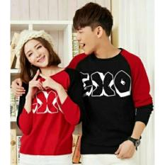 MODEL-KAOS PASANGAN KAOS COPULE BAJU COUPLE LENGAN PANJANG EXO KIMONO (MERAH)