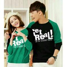 MODEL-KAOS PASANGAN KAOS COPULE BAJU COUPLE LENGAN PANJANG GET REAL! (TOSKA)