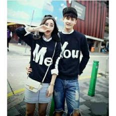 MODEL-KAOS PASANGAN KAOS COPULE BAJU COUPLE LENGAN PANJANG YOUME (HITAM}