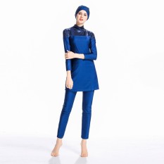 Sederhana Muslim Swimwear Swimsuit Islami untuk Wanita Swimwear Penuh Cakupan Swimwear Muslim Renang Pakaian Renang Swim Suit-Intl
