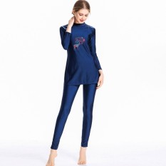 Swimwear Sederhana Panjang Penuh Swimsuit Swimwear Muslim Jilbab Burkini dengan Jilbab-Intl