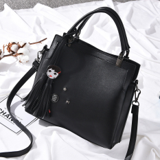 Tas Tangan Tas All-match Tas Besar Modis Rumbai (Elegan Hitam) Tas Tas Wanita Tas Selempang Wanita Tas Mini Wanita