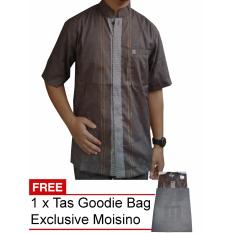Moisino Baju Koko Eksklusif Lengan Pendek Hitam