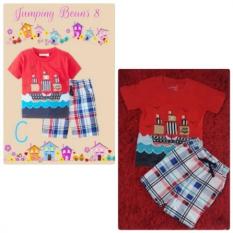 Mom Jumping Beans Red 8 for Boy (Baju + Celana)