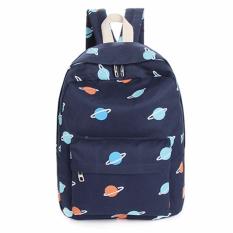 Montana - Tas Ransel Wanita Korean Planet Galaxy Backpack - Biru