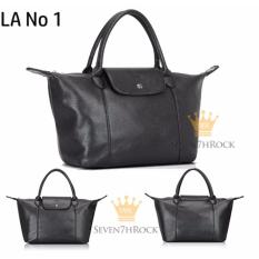 Montana Tas Wanita Impor Quinbee Kulit PU 2 Style Tas Selempang Bahu Tas Jinjing Totebags Woman Bag Leather - Hitam