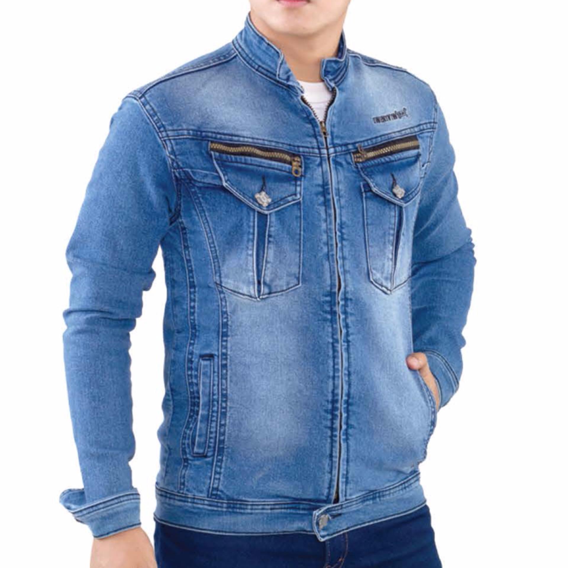Jaket Pria Original Denim Jacket Casual Zipper M-SPI 0436 Jeans