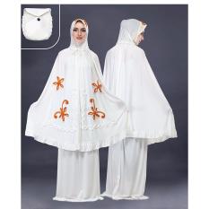 Montaza Mukena Putih Motif Gamis Wanita Spandek Syari SDA 306