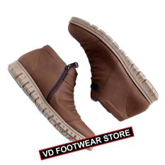 Moofeat Zipper Ori Sepatu Boots Pria Murah Formal Sneakers Kerja Santai Casual