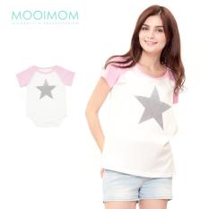 MOOIMOM Star Nursing T-shirt Couple Set Baju Hamil Menyusui Couple Ibu Anak