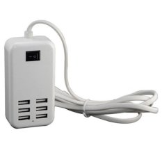 Moonar Portable 6 HUB USB Port Pengisi Daya Desktop Usb AC Power Adaptor Lemari Kabel (Versi Seperti)-Intl