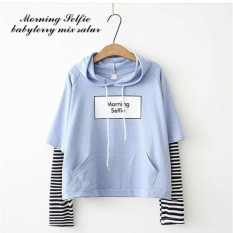 Baju wanita/Blouse/Kemeja Wanita/Jumpsuit/Playsuit Wanita/Baju Atasan/long dress/Dress Wanita/Baju Muslim/Jumpsuit/Sweater&Cardigan Wanita/Baju Tidur/baju Santai/Tunik/Rajut Waanita/baju murah/celana wanita-murah/fashion wanita/MORNING SELFI BLUE