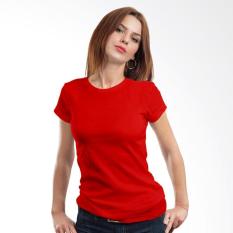 Morning Whistle Basic Crew Neck T-Shirt Wanita - Red Cardinal